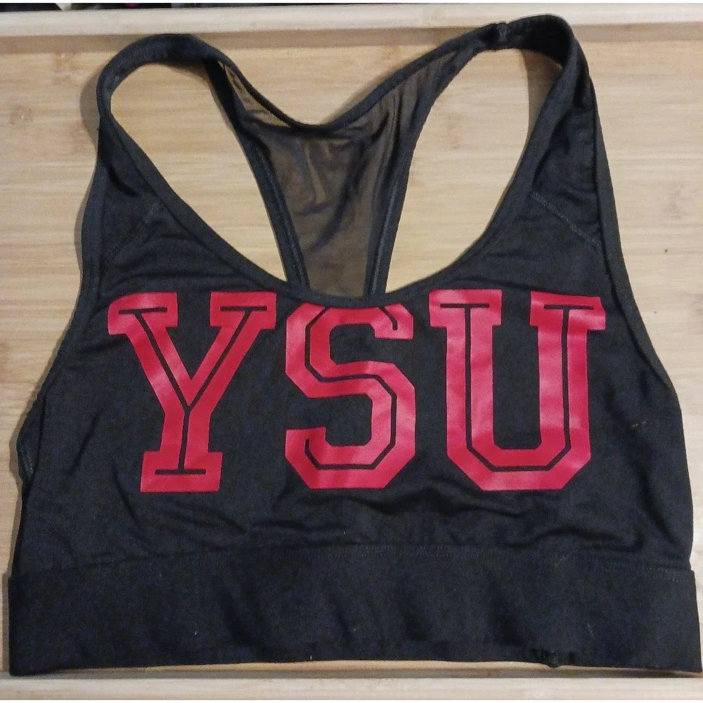 Victoria's Secret Pink NCAA Ultimate Sports Bra, YSU Youngstown State‎ M